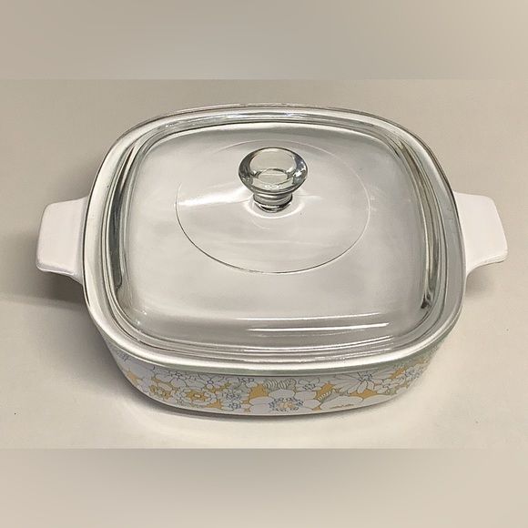 1970 Vintage 2nd Edition Floral Bouquet 1 Qt Corning Ware P 1 B Lidded Casserole - Picture 12 of 16